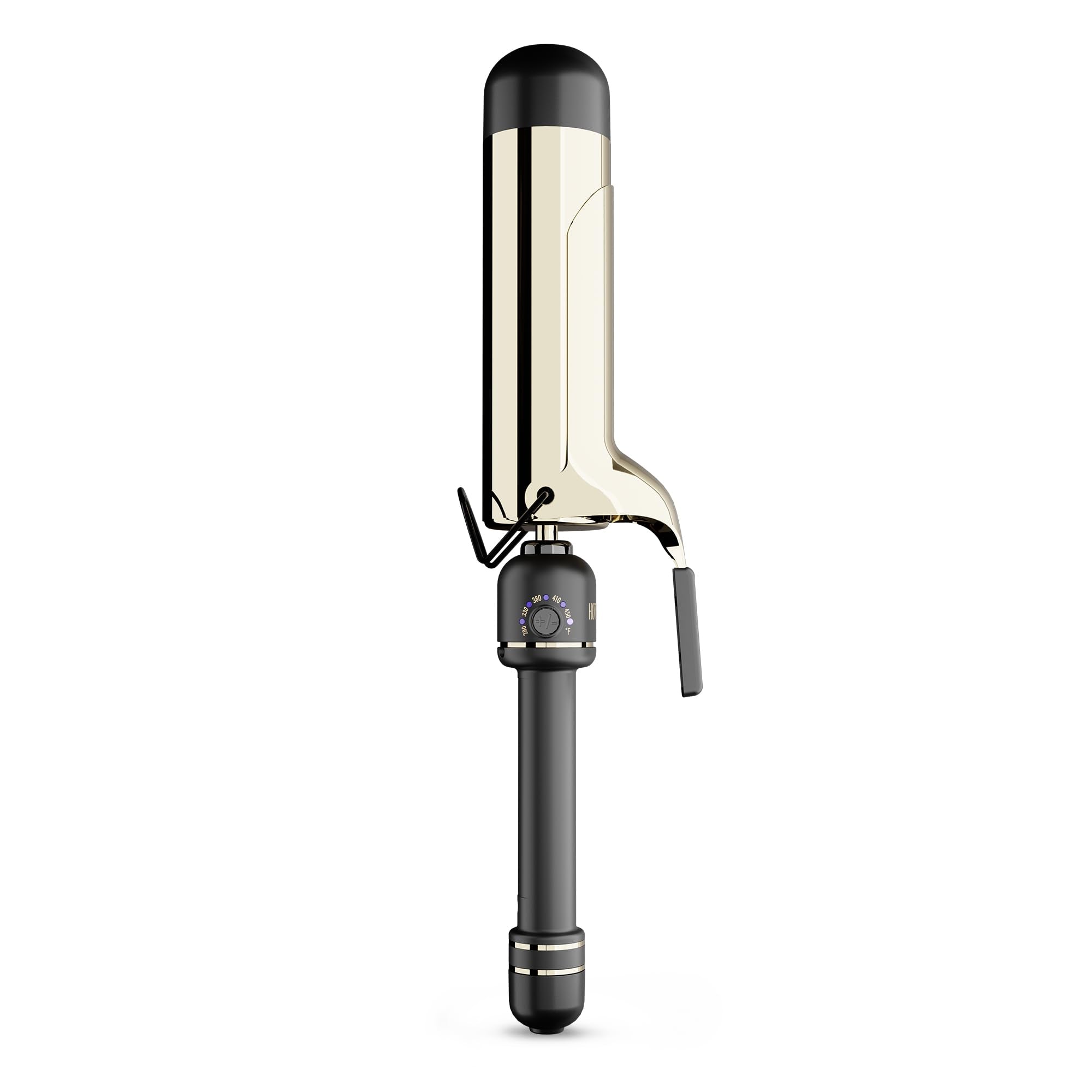 Hot Tools 24K Gold Extended Barrel curling iron in use for smooth, long-lasting waves.