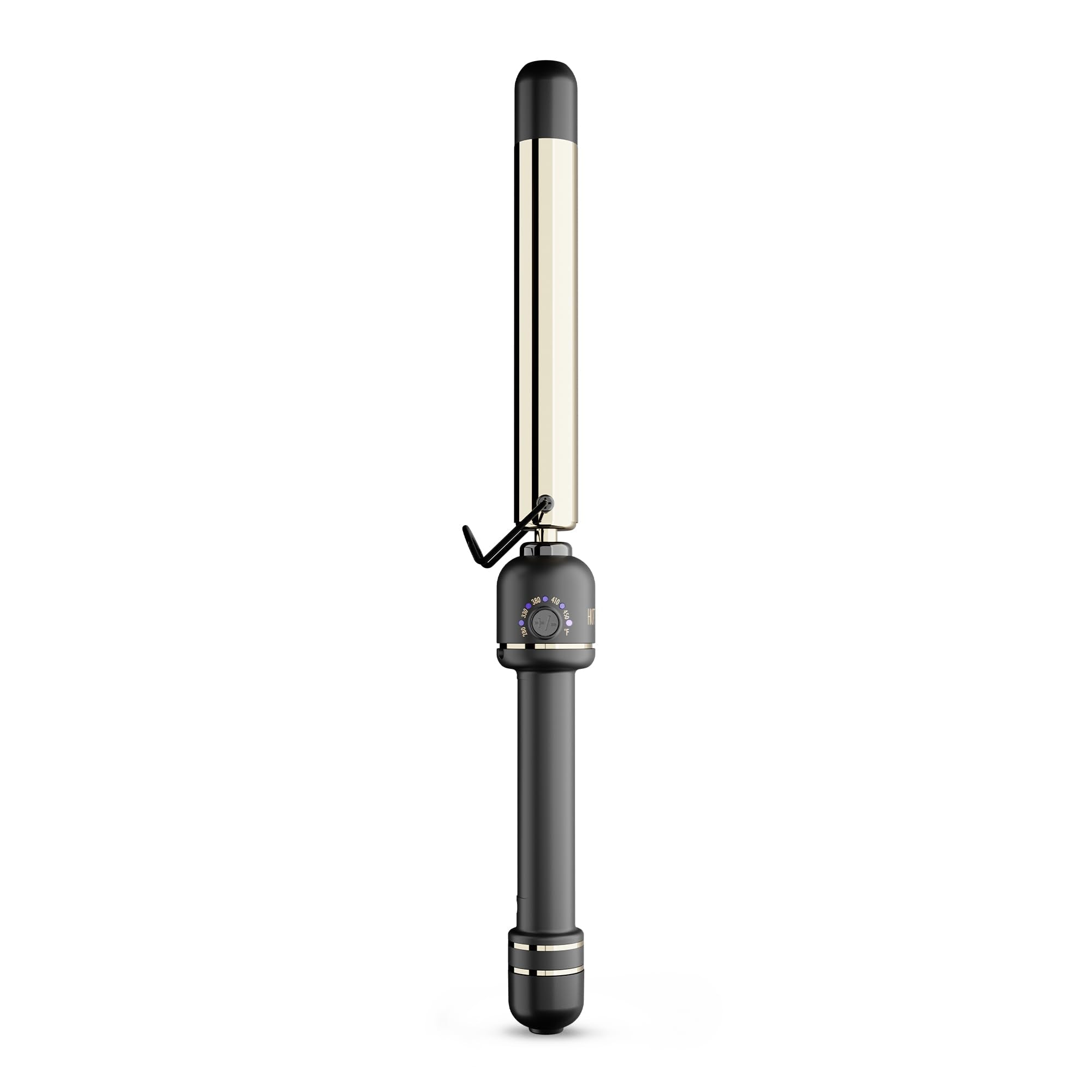 HOT TOOLS 24K Gold Extended Barrel Curling Wand front view with smooth, lasting curls