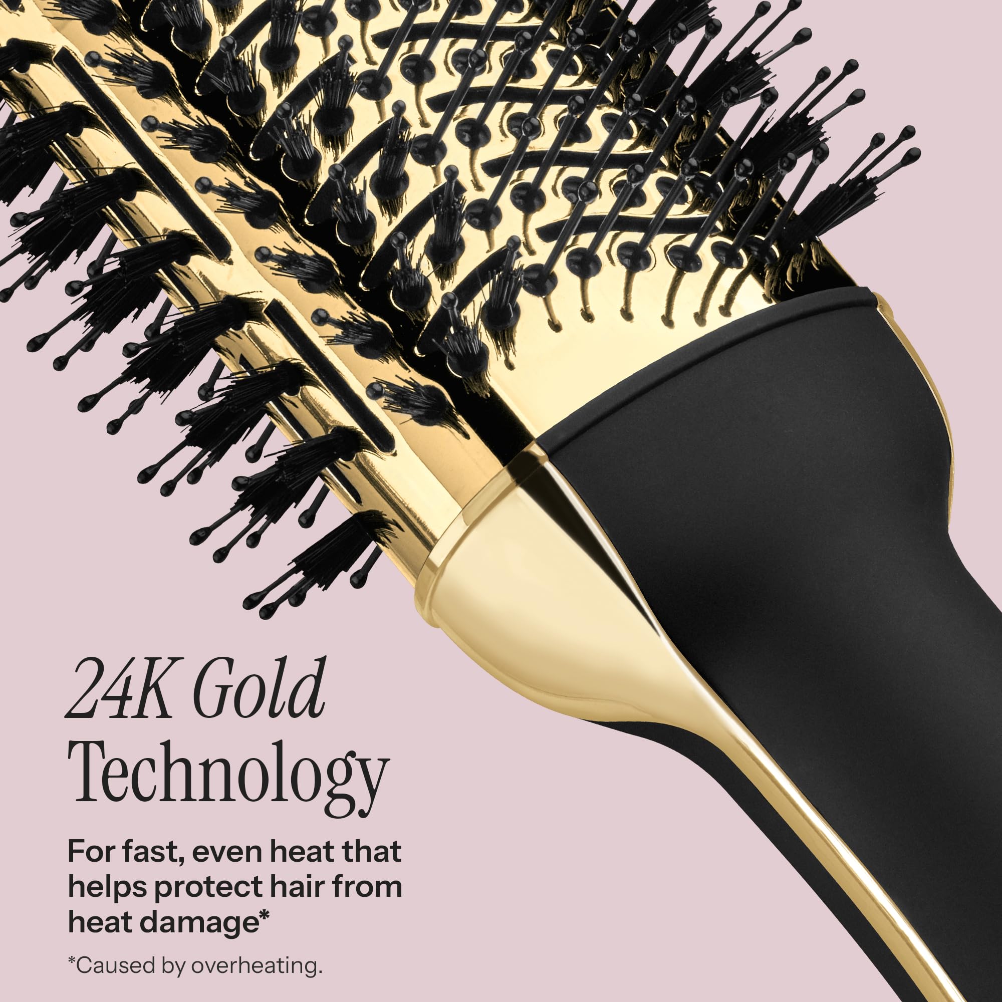 HOT TOOLS 24K Gold Charcoal Oval Barrel smoothing for sleek ends