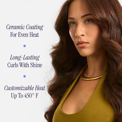 HOT TOOLS nano ceramic curling iron heats up fast for quicker styling sessions.