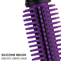 Hot Tools Pro Artist 1-inch barrel with silicone bristles provides controlled grip.