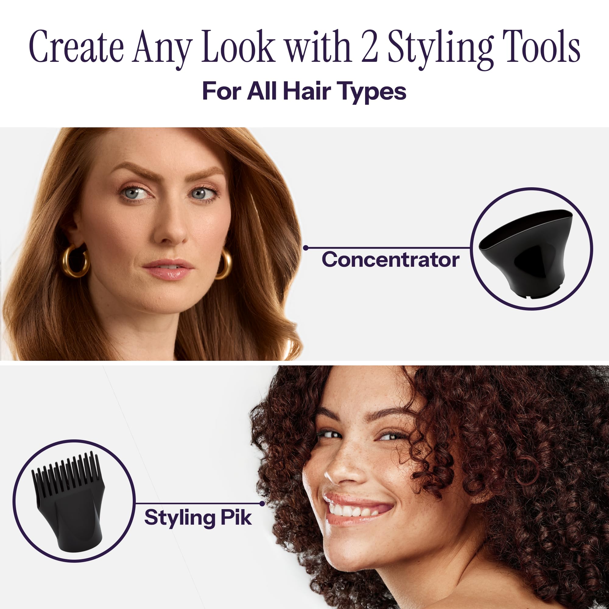 Hot Tools Pro Artist 2100 concentrator attachment focuses airflow for smoothing