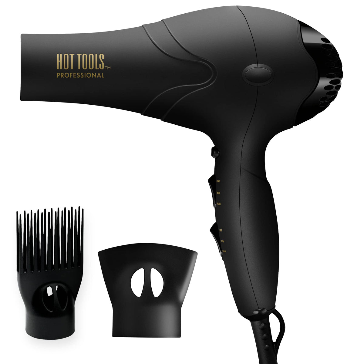 Hot Tools Pro Artist 2100 dryer front view highlights lightweight design for easy styling