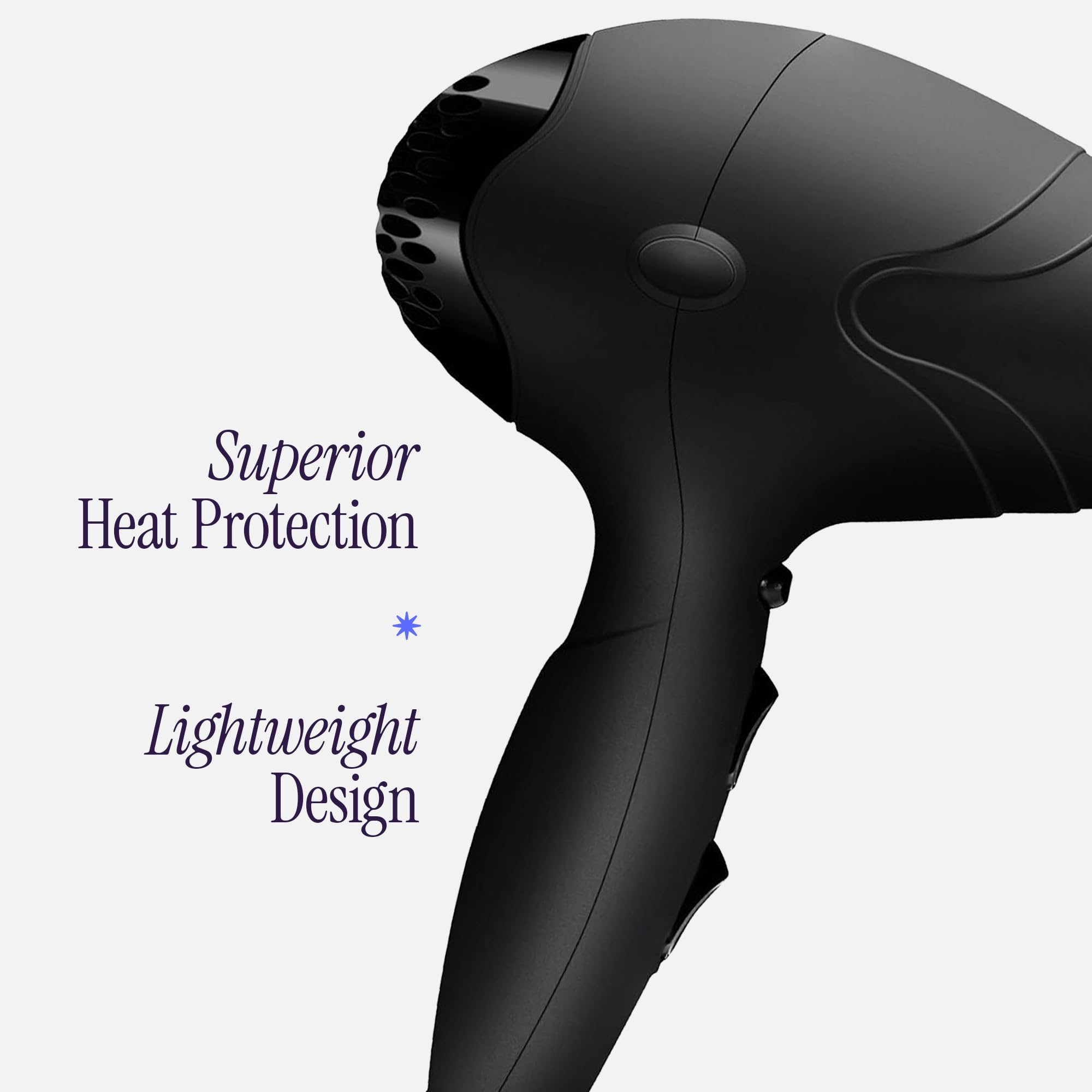 Hot Tools Pro Artist 2100 dryer side view showing quiet operation during use