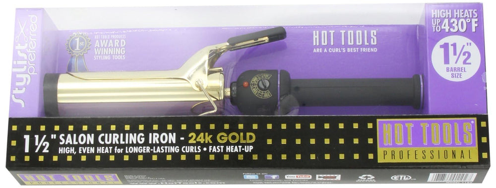HOT TOOLS Pro Artist 24K Gold Curling Iron professional-grade tool for stylists and home use
