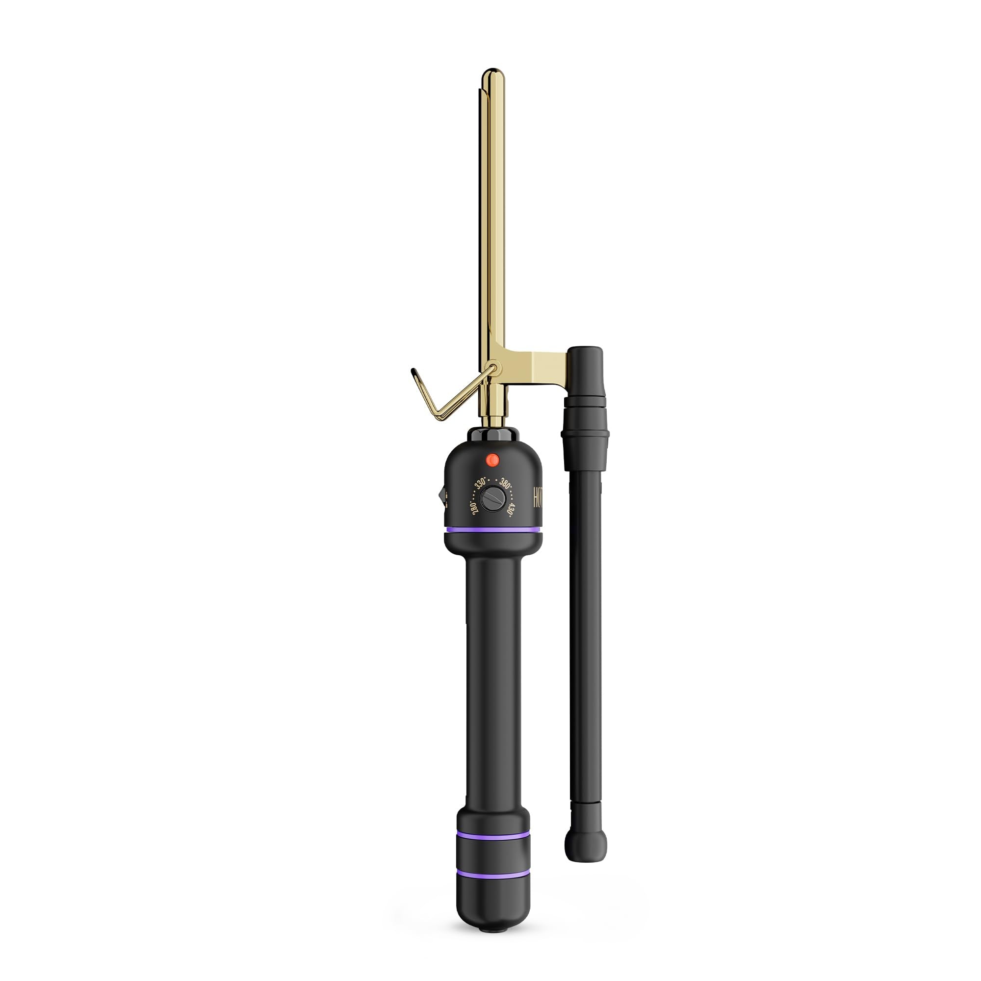 HOT TOOLS Pro Artist 24K Gold Marcel Iron barrel closeup highlighting even heat distribution for smooth curls.