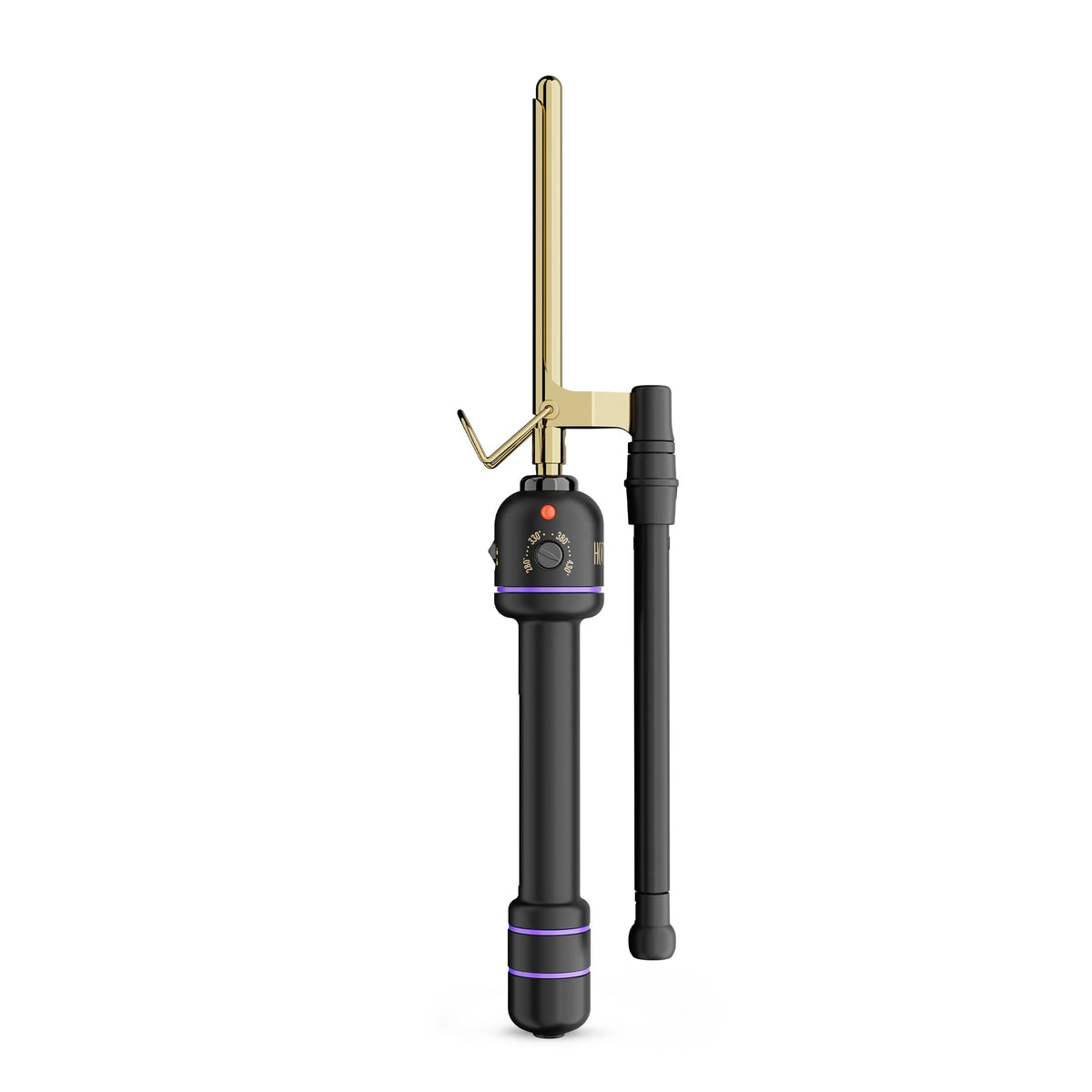 HOT TOOLS Pro Artist 24K Gold Marcel Iron barrel closeup highlighting even heat distribution for smooth curls.