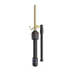 HOT TOOLS Pro Artist 24K Gold Marcel Iron barrel closeup highlighting even heat distribution for smooth curls.