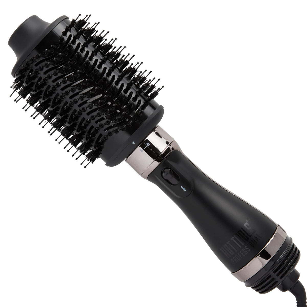Hot Tools Pro Artist Black Gold detachable blowout head enables versatile styling on the go.