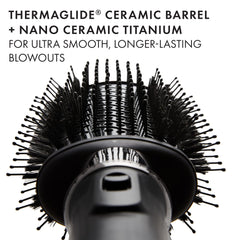 Hot Tools Pro Artist Black Gold oval brush head smooths as you dry.