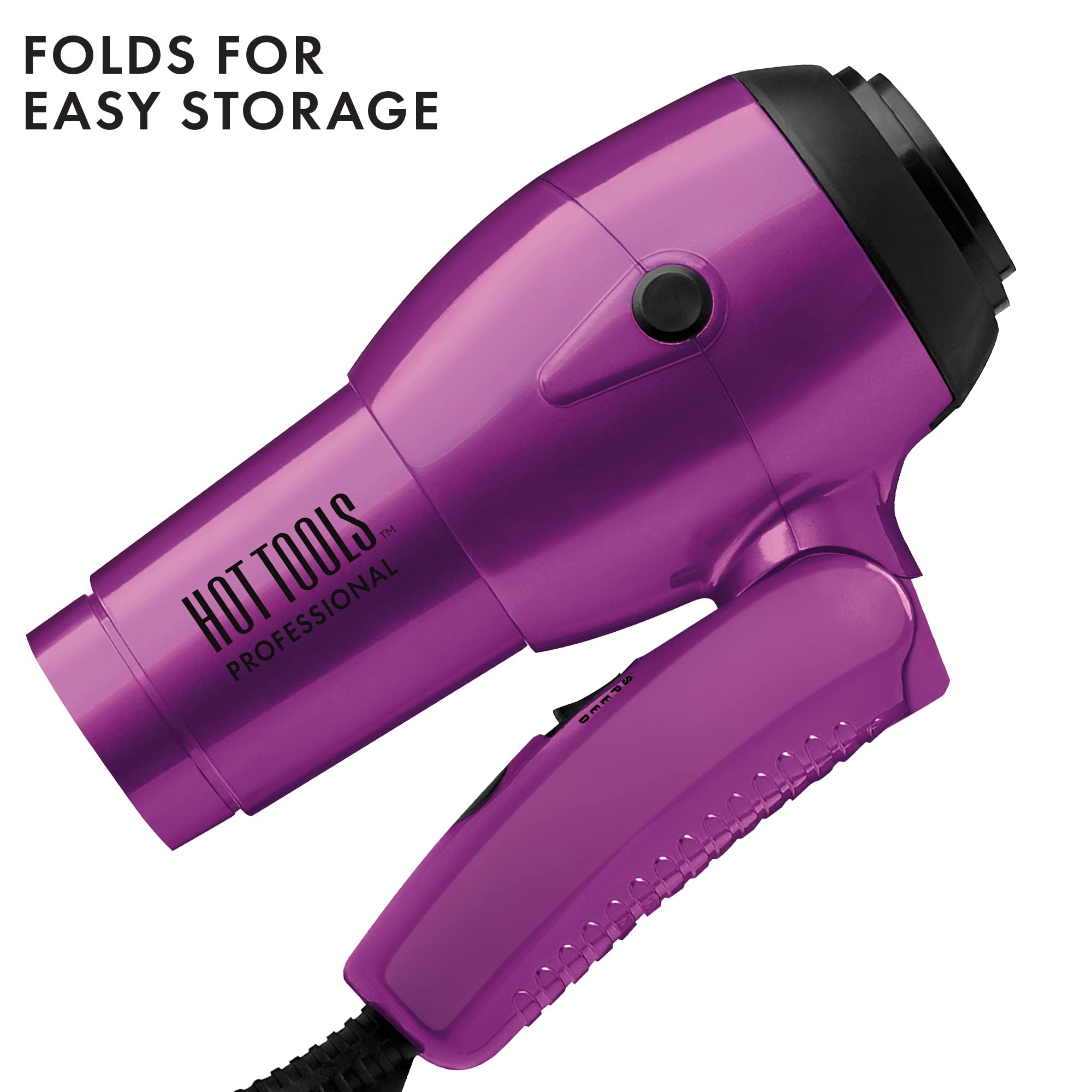 HOT TOOLS Pro Artist ionic compact design supports efficient travel drying.