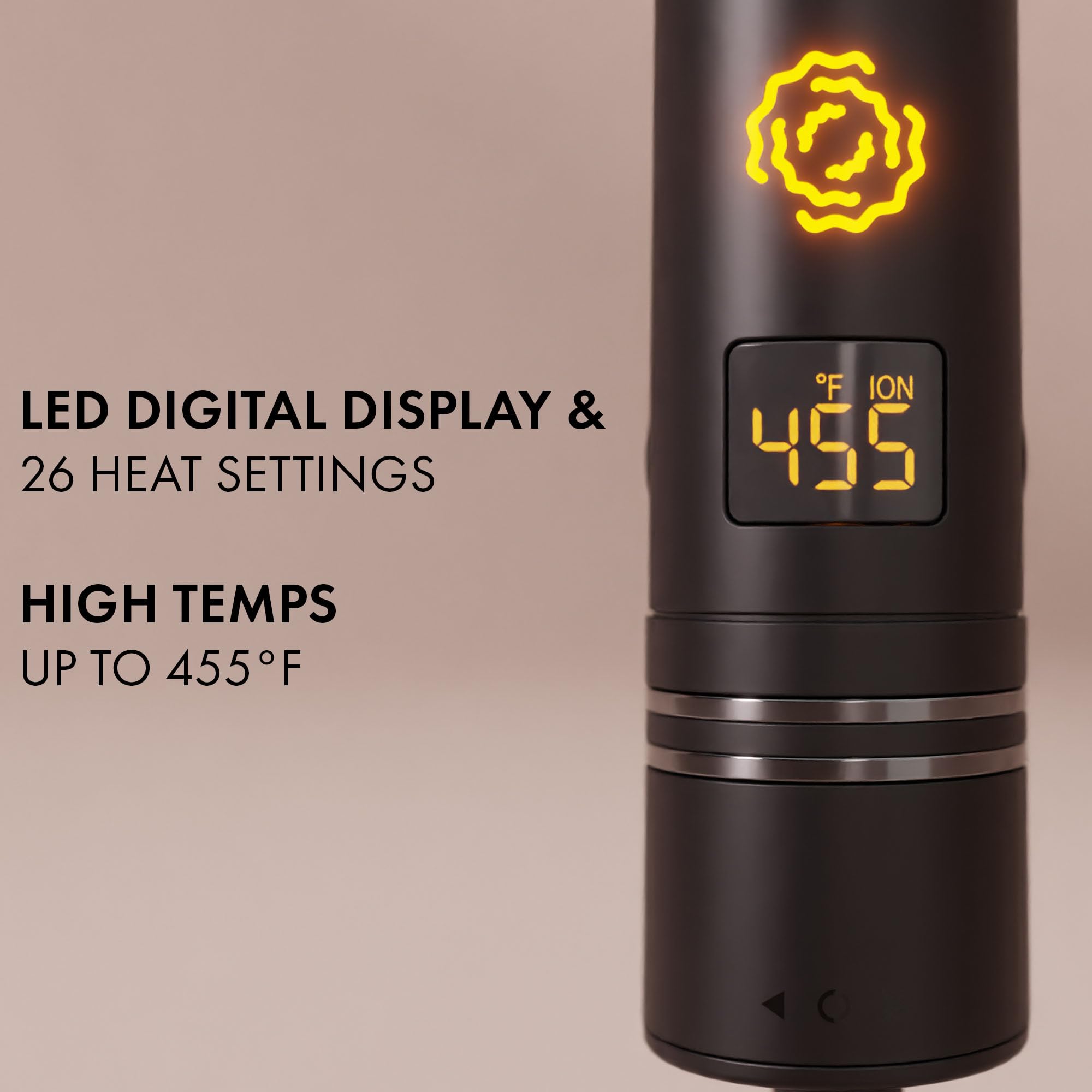 Hot Tools Pro Artist SmoothWave flat iron on black-gold surface for efficient heat transfer