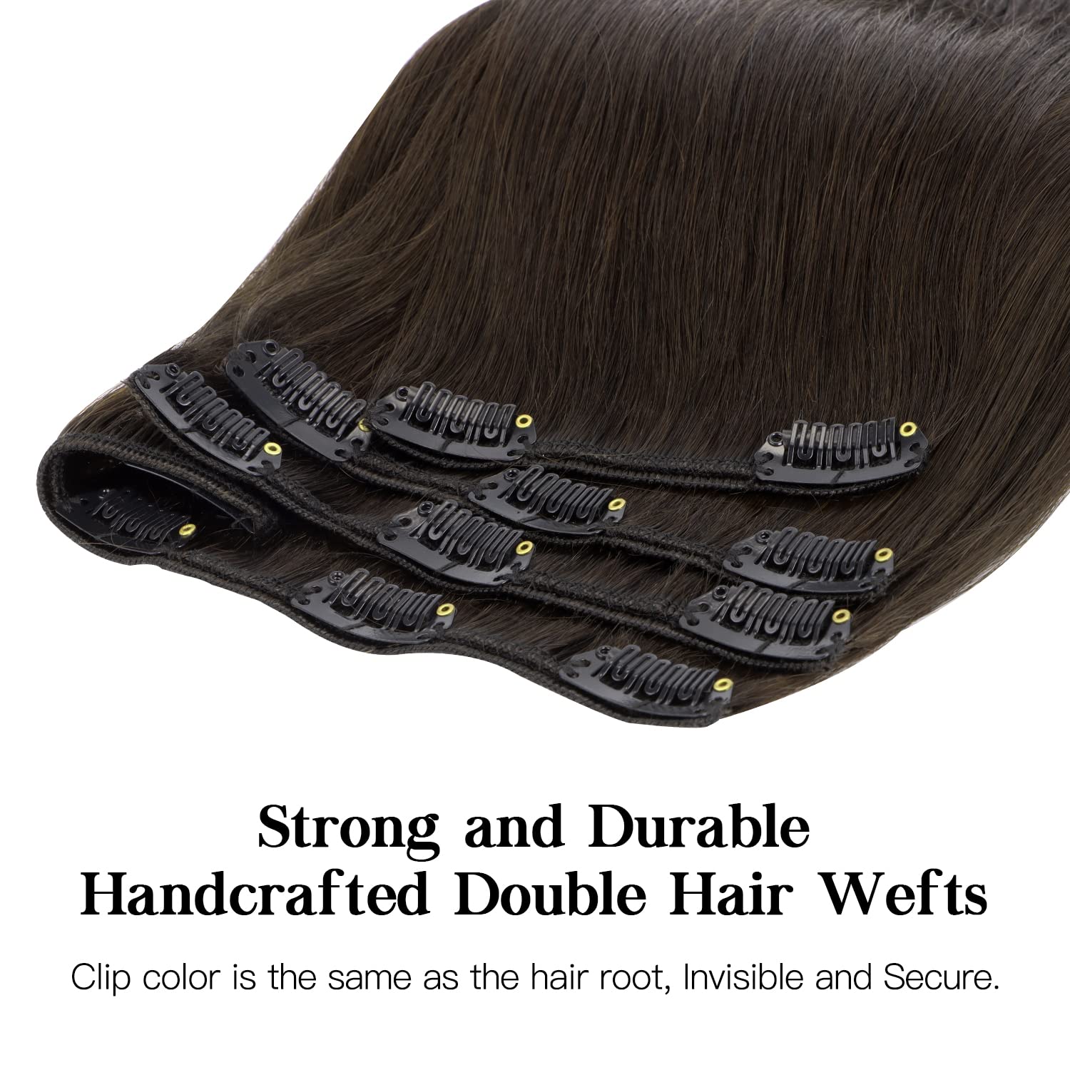 hotbanana double-weft clip-in extensions crafted for seamless full-head coverage
