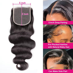 Hotlulana Brazilian virgin hair closure highlights premium texture for versatile styling
