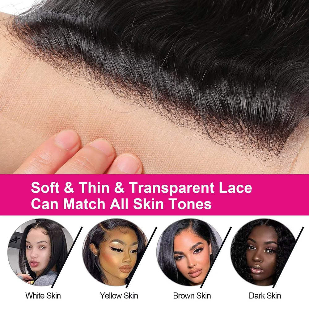 Hotlulana deep parting 5x5 lace space supports side or middle parts