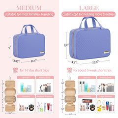 HOTOR Travel Toiletry Bag compact design fits on overnight trips.