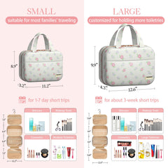 HOTOR Travel Toiletry Bag interior with multiple compartments keeps toiletries organized on the go.