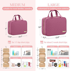 HOTOR travel toiletry bag main-compartments demonstrate four organized sections