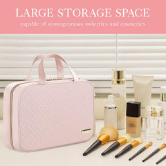 HOTOR Travel Toiletry Bag open view shows spacious interior for large essentials.