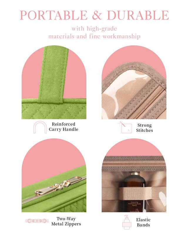 HOTOR travel toiletry bag grab handle adds portable convenience for quick trips