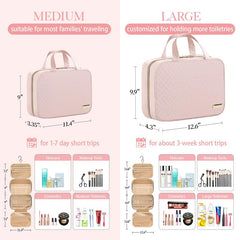 HOTOR Travel Toiletry Bag waterproof pockets keep wet items separated on trips.