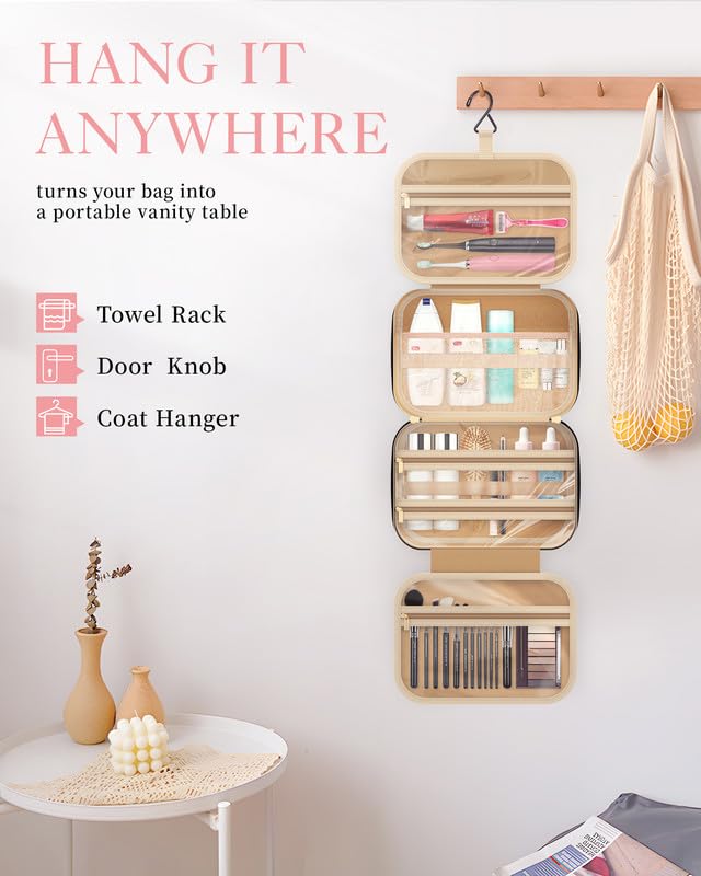 HOTOR travel bag compartments and transparent pockets for quick item access