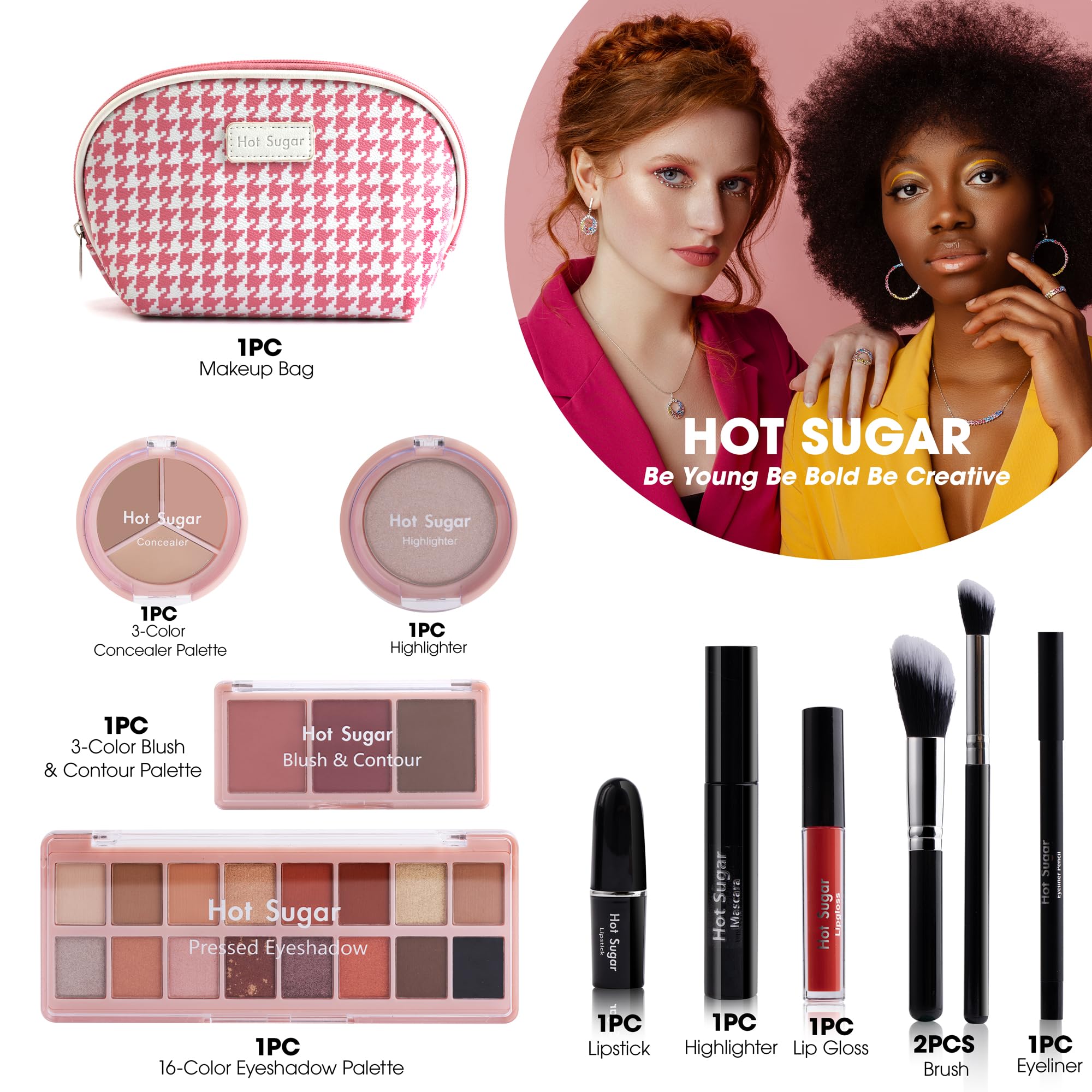 Hot Sugar all-in-one eyeshadow palette pink for versatile looks