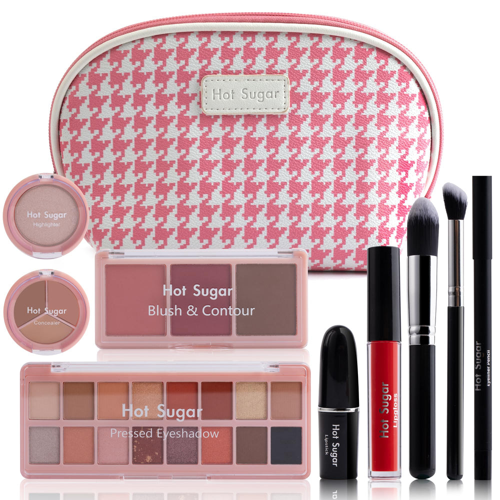 Hot Sugar makeup brushes pink for precise professional application