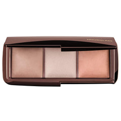 Hourglass Ambient Lighting Palette compact swatches show three shades for soft-focus glow
