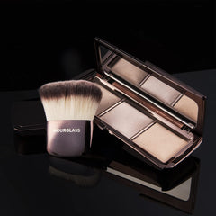 Hourglass Ambient Lighting Palette close-up of three-pan powders for layering luminosity