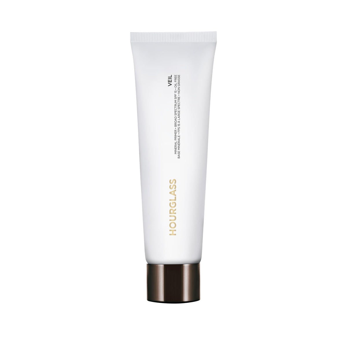Hourglass Jumbo Veil Mineral Primer bottle-pump delivers a smooth, long-lasting base.