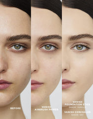 Hourglass Vanish Airbrush Primer application swatch demonstrates smoothing and radiance