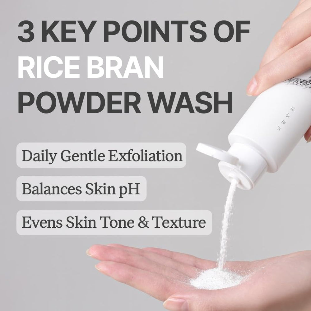 House of Dohwa Rice Bran Powder Wash bottle 3D view suggests easy daily cleansing