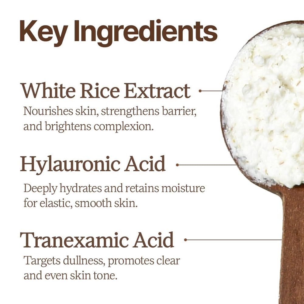 House of Dohwa Rice Bran Powder Wash foaming action during rinse demonstrates gentle cleansing