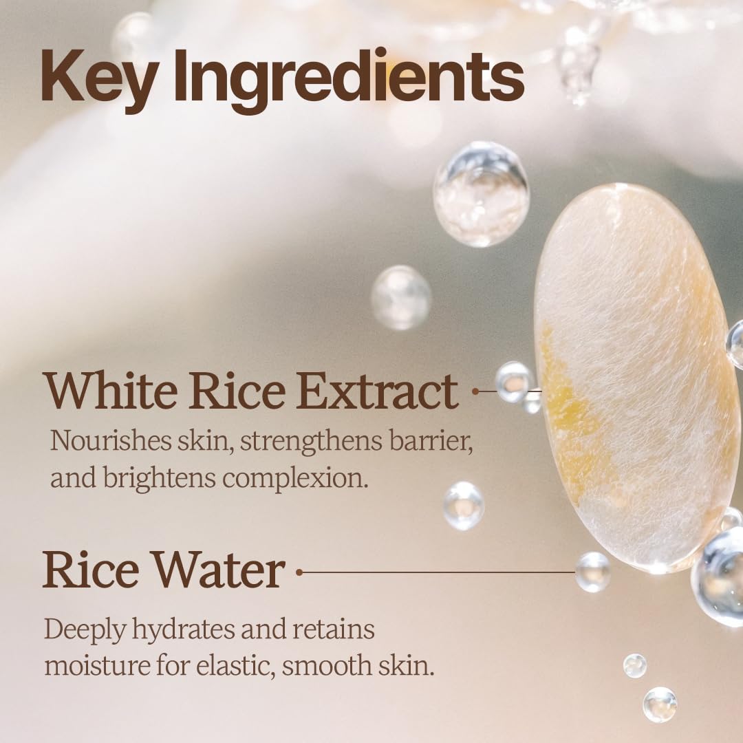 House of Dohwa Rice Mask application demonstration showing easy spread on skin.