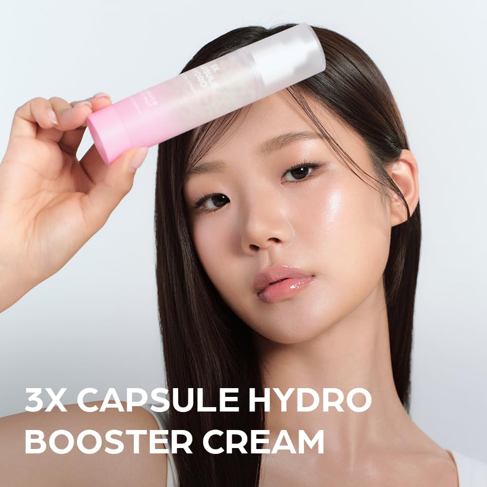 House of Hur 3x Capsule Hydro Booster Cream encapsulated capsules close-up suggests controlled release hydration.