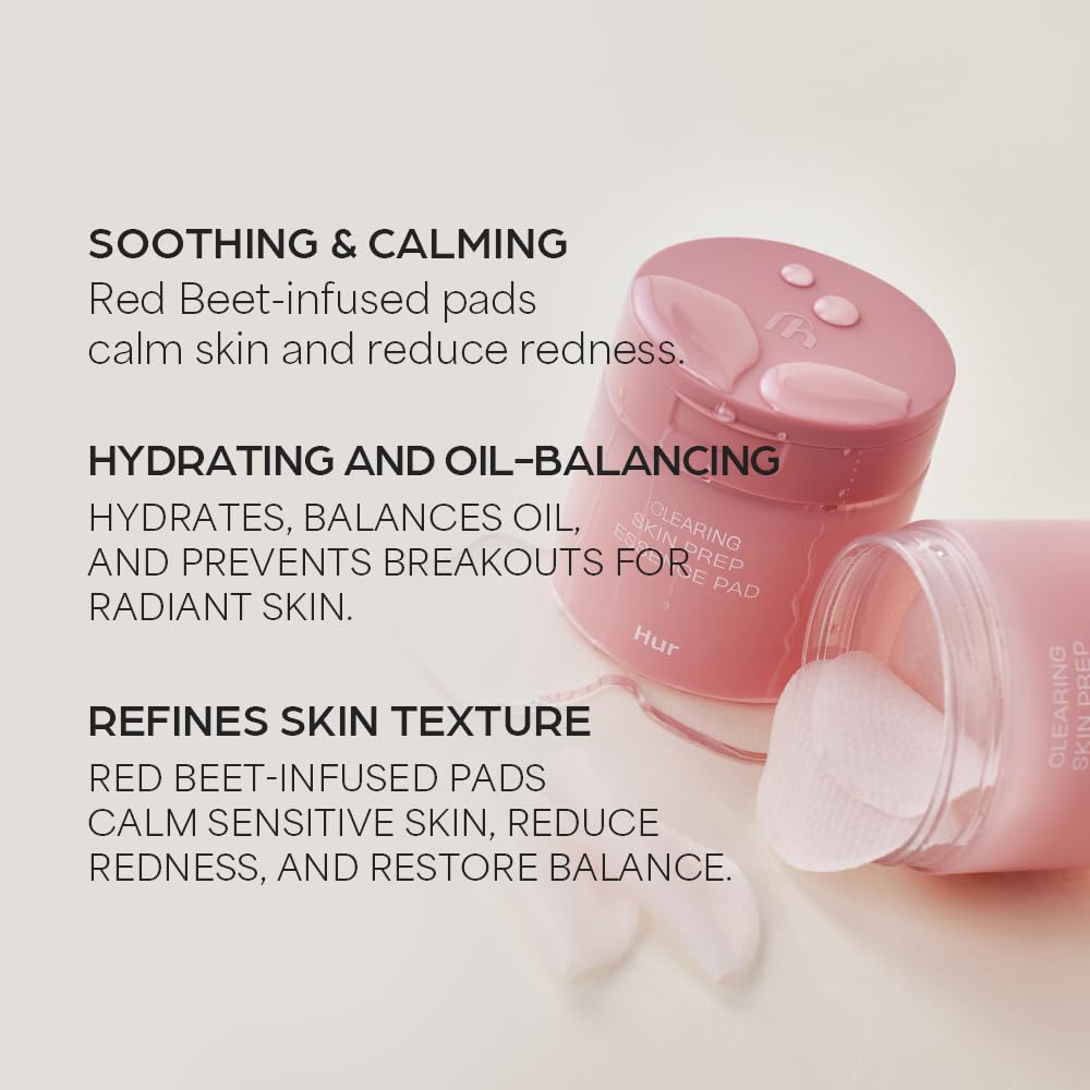 House of Hur Clearing Skin Pad with Red Beet Extract suggests antioxidant hydration