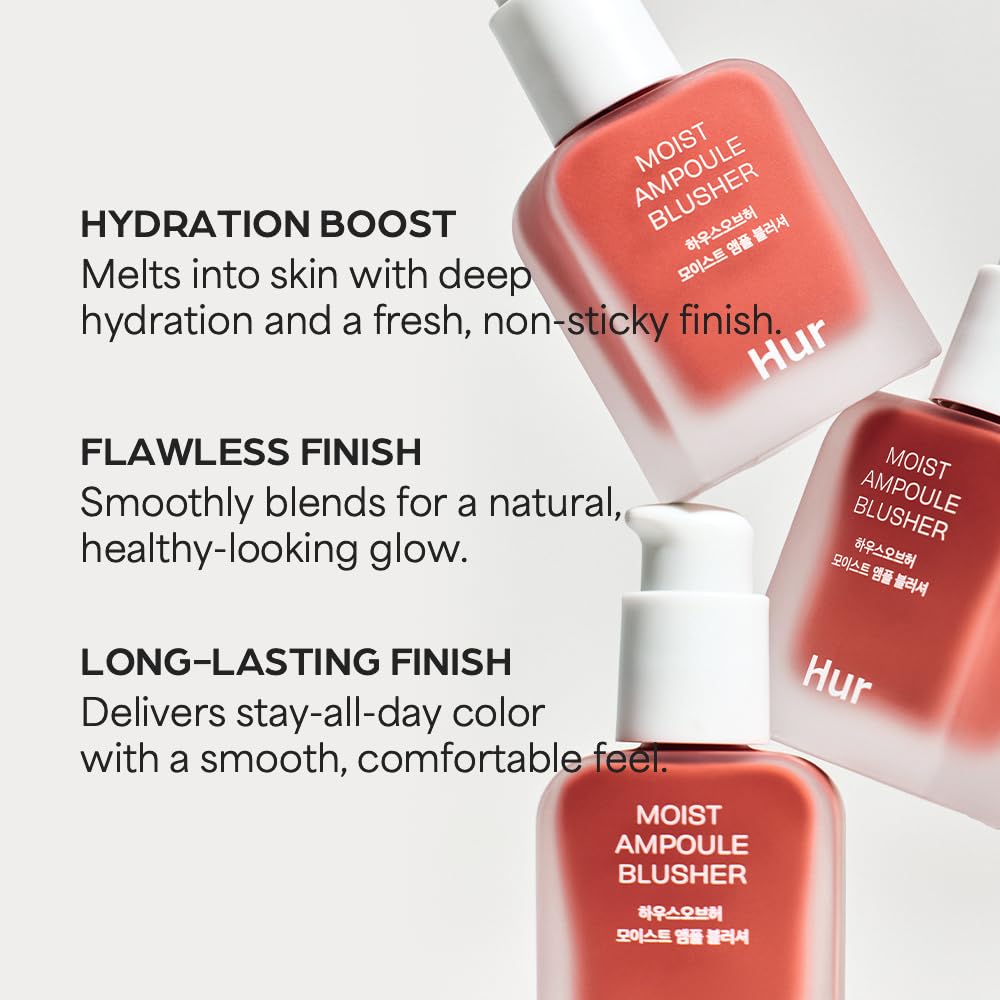House of Hur Moist Ampoule Blusher cross-section emphasizes rich ampoule essence and hydration.