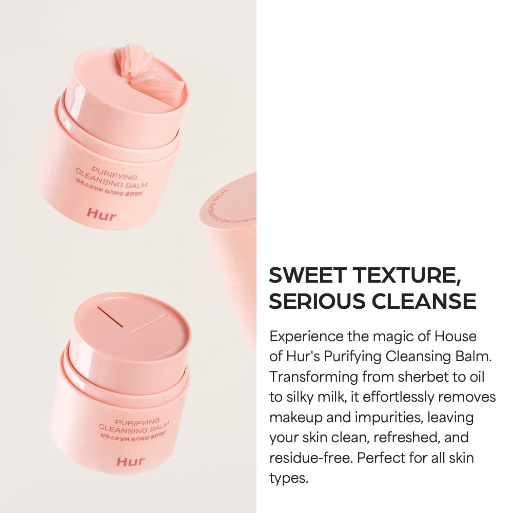 House of Hur Purifying Cleansing Balm swirl on skin demonstrating hydrating cleansing feel