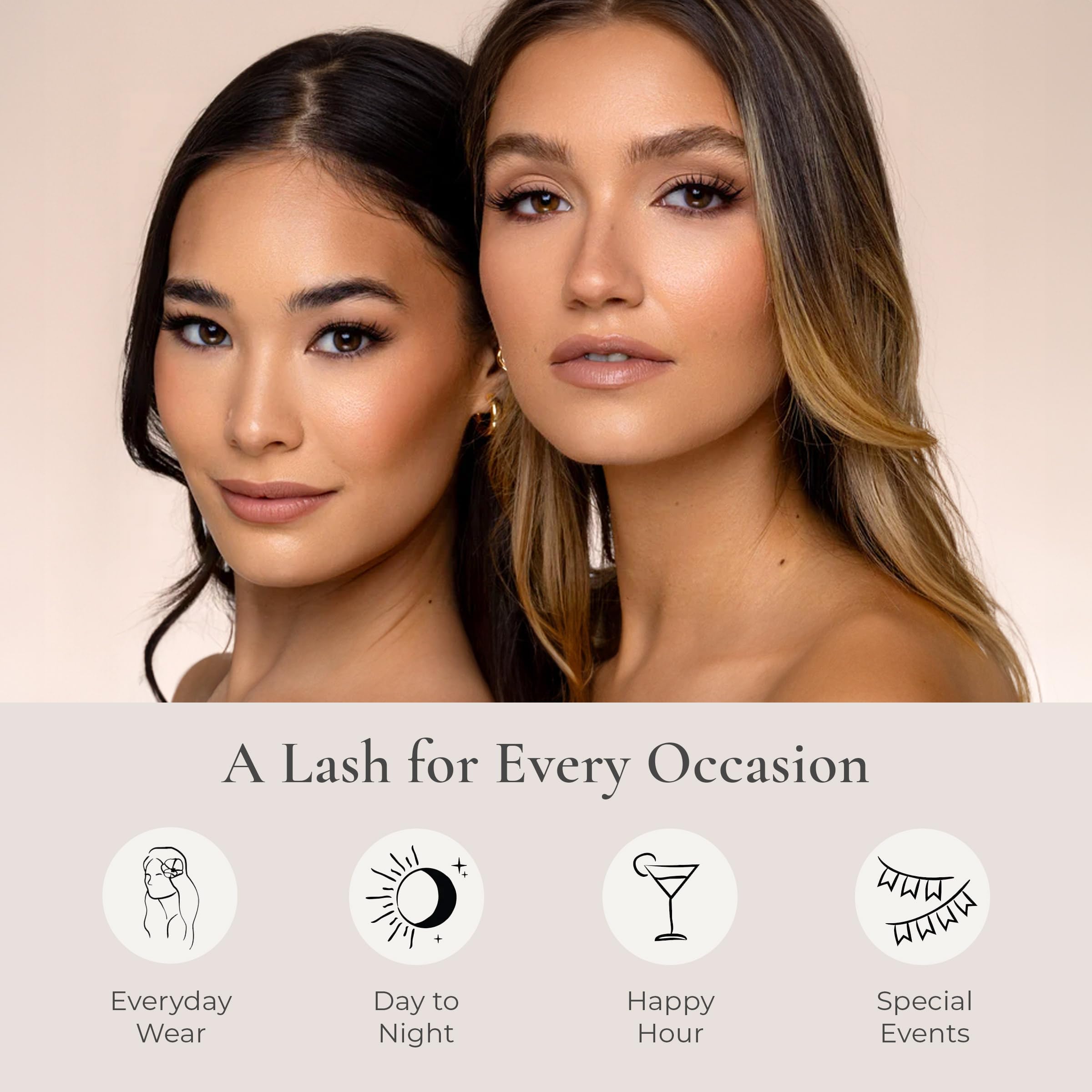 House of Lashes eyelash glue application tips show 30-40 second tackiness for easy adhesion