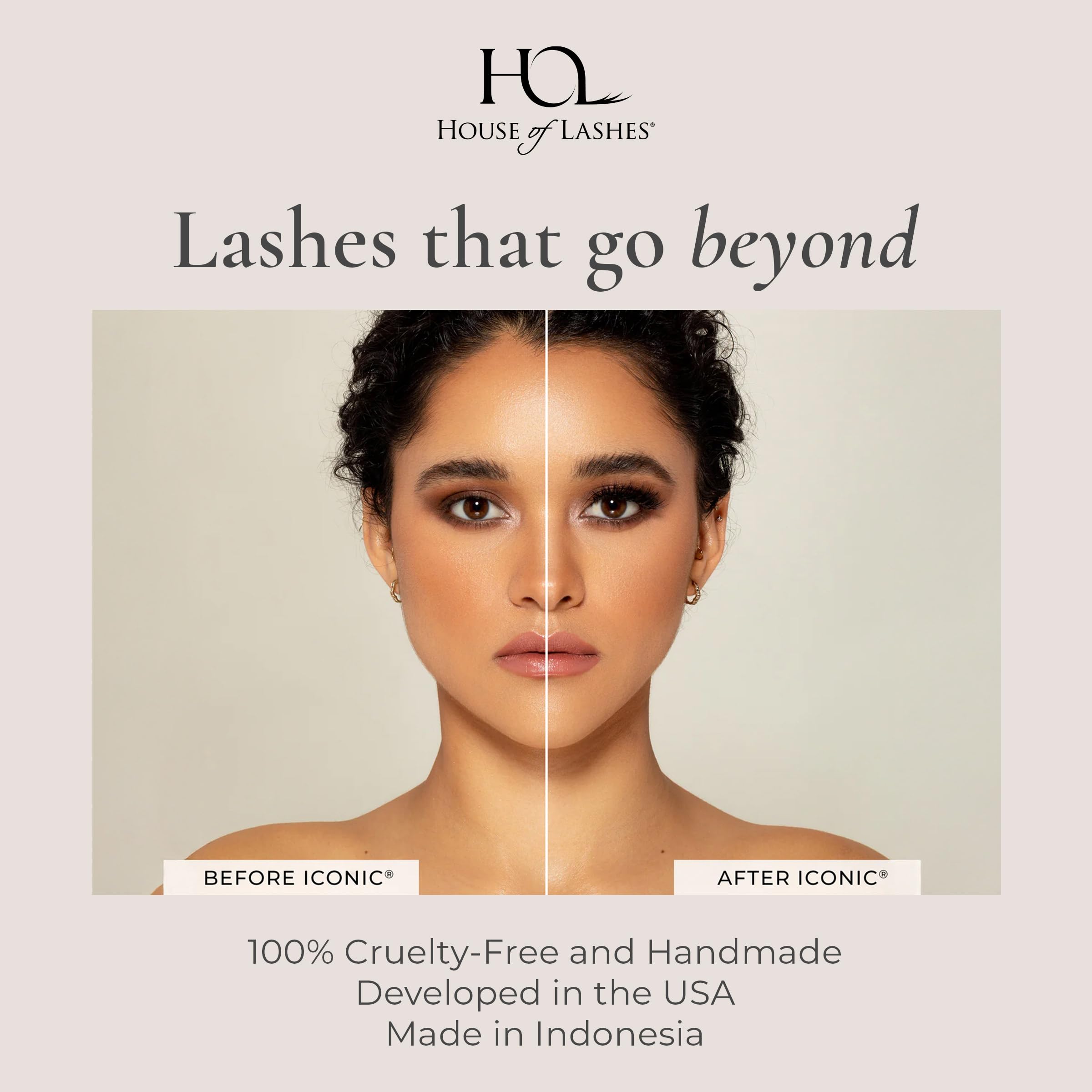 House of Lashes Iconic lashes soft-edge lash-band for comfortable wear.