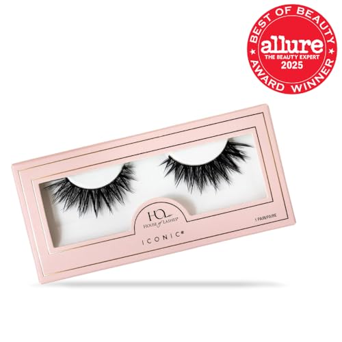 House of Lashes Iconic lashes featuring v-formation wispy fibers for lifted eyes.