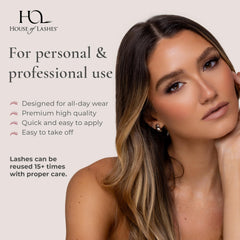 House of Lashes Iconic Lite Demi 3D fibers for natural-volume lashes and blend.