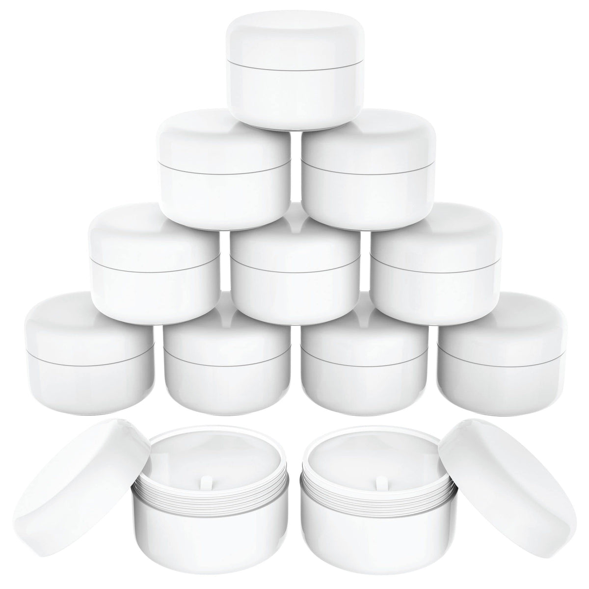 Houseables 4oz lotion jar front view with airtight lid for travel storage.