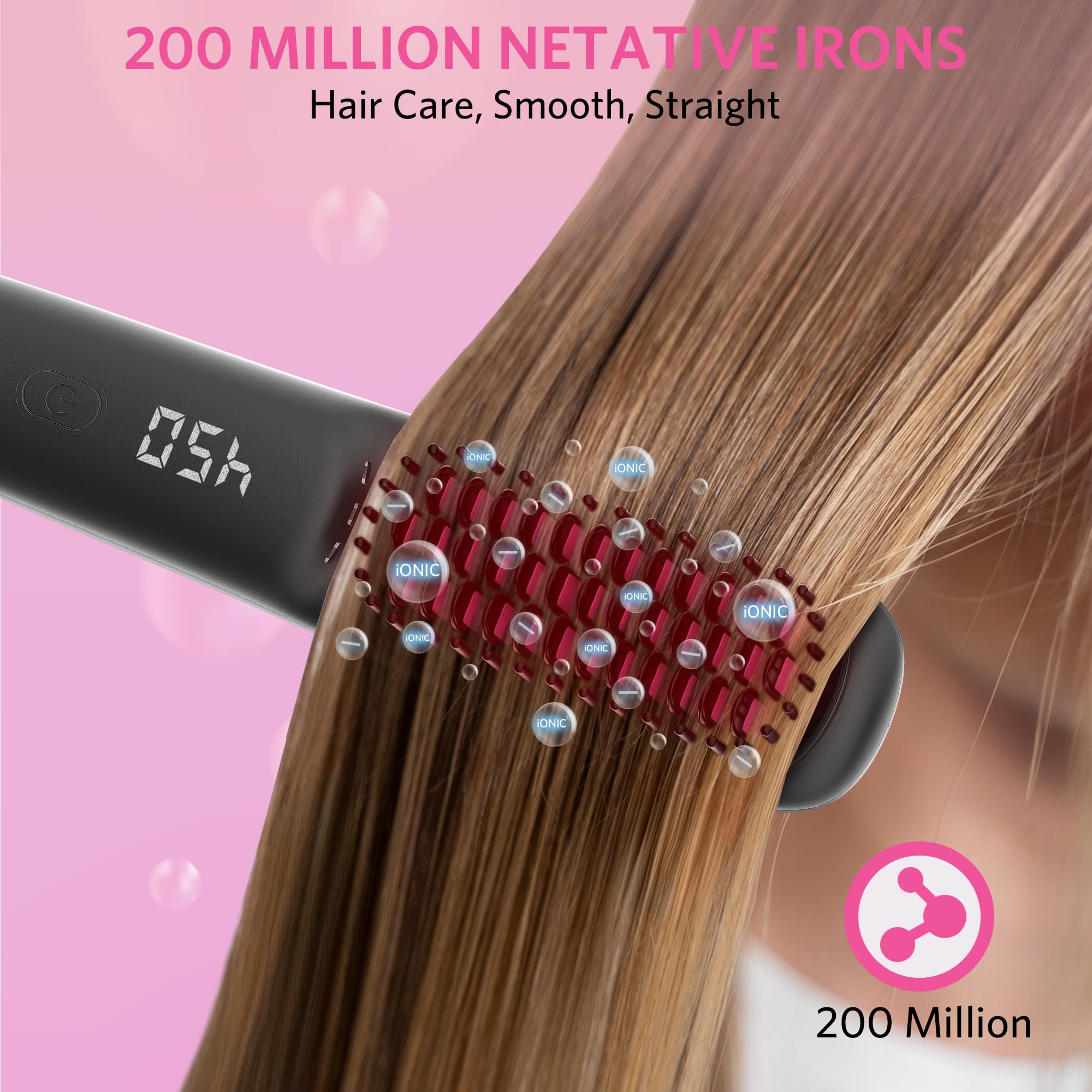 Househerb compact travel-friendly brush with dual voltage for global styling.