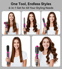 Househerb high-speed hair dryer brush top view highlighting ergonomic design