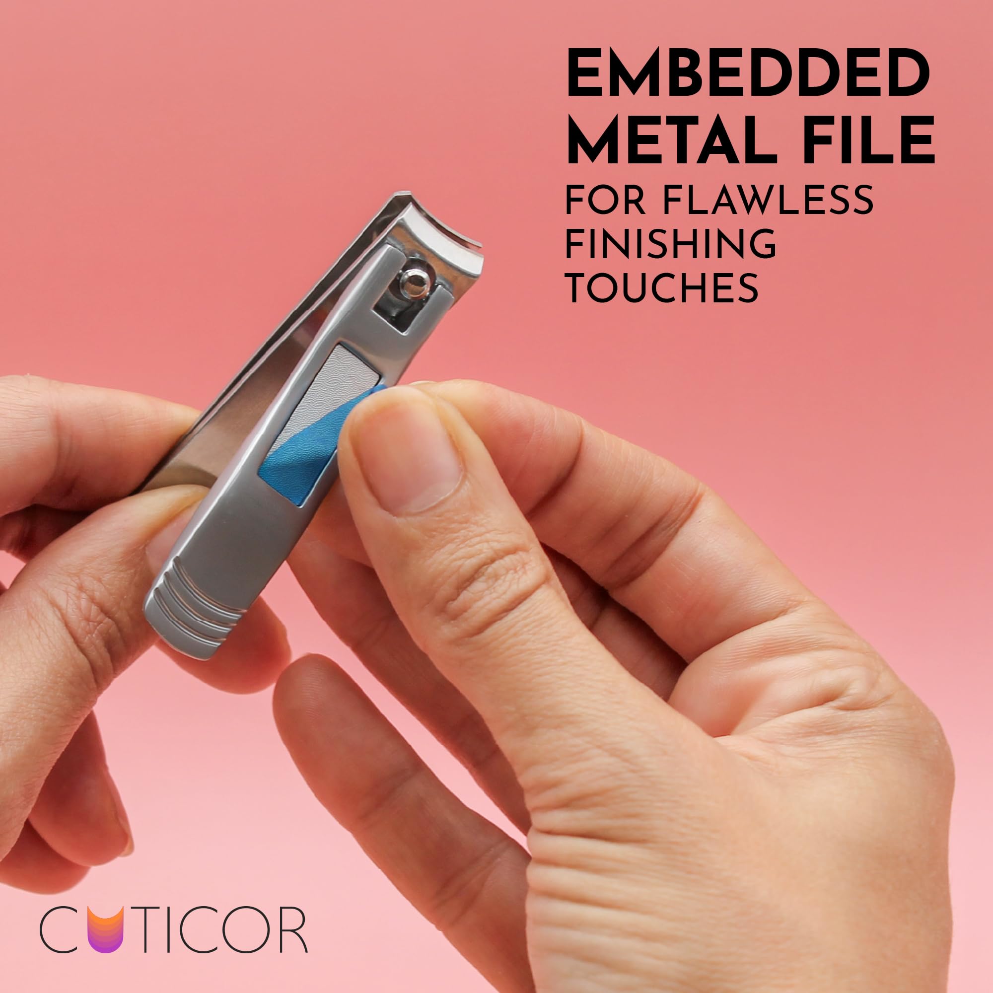 Houseify CUTICOR nail clipper set includes foldable file