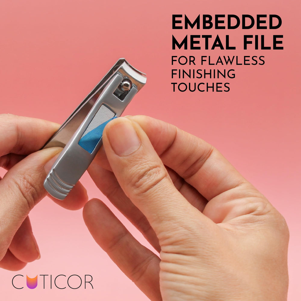 Houseify CUTICOR nail clipper set includes foldable file