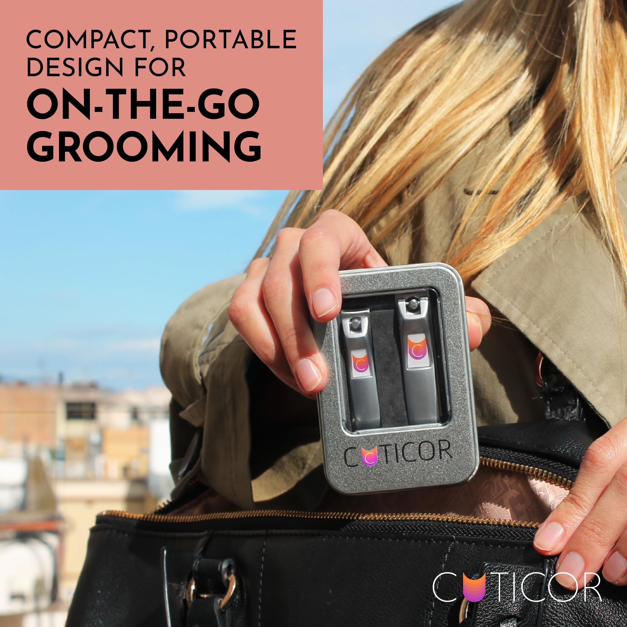 Houseify CUTICOR nail clipper set travel-friendly and compact