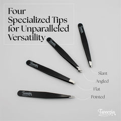 Houseify TWEEZIA pointed tweezer precision tip ideal for ingrown hair and splinter tasks.